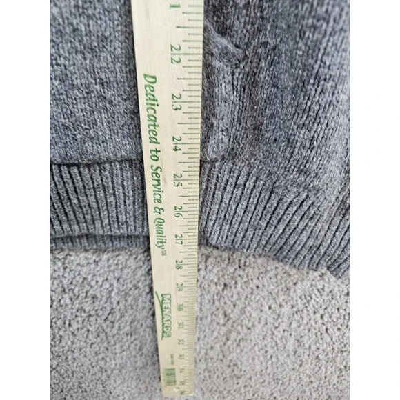 GAP Hoodie Gray Alpaca Blend Knit Long Sleeve Drawstring 2008 Holiday Mens XL - Picture 9 of 16